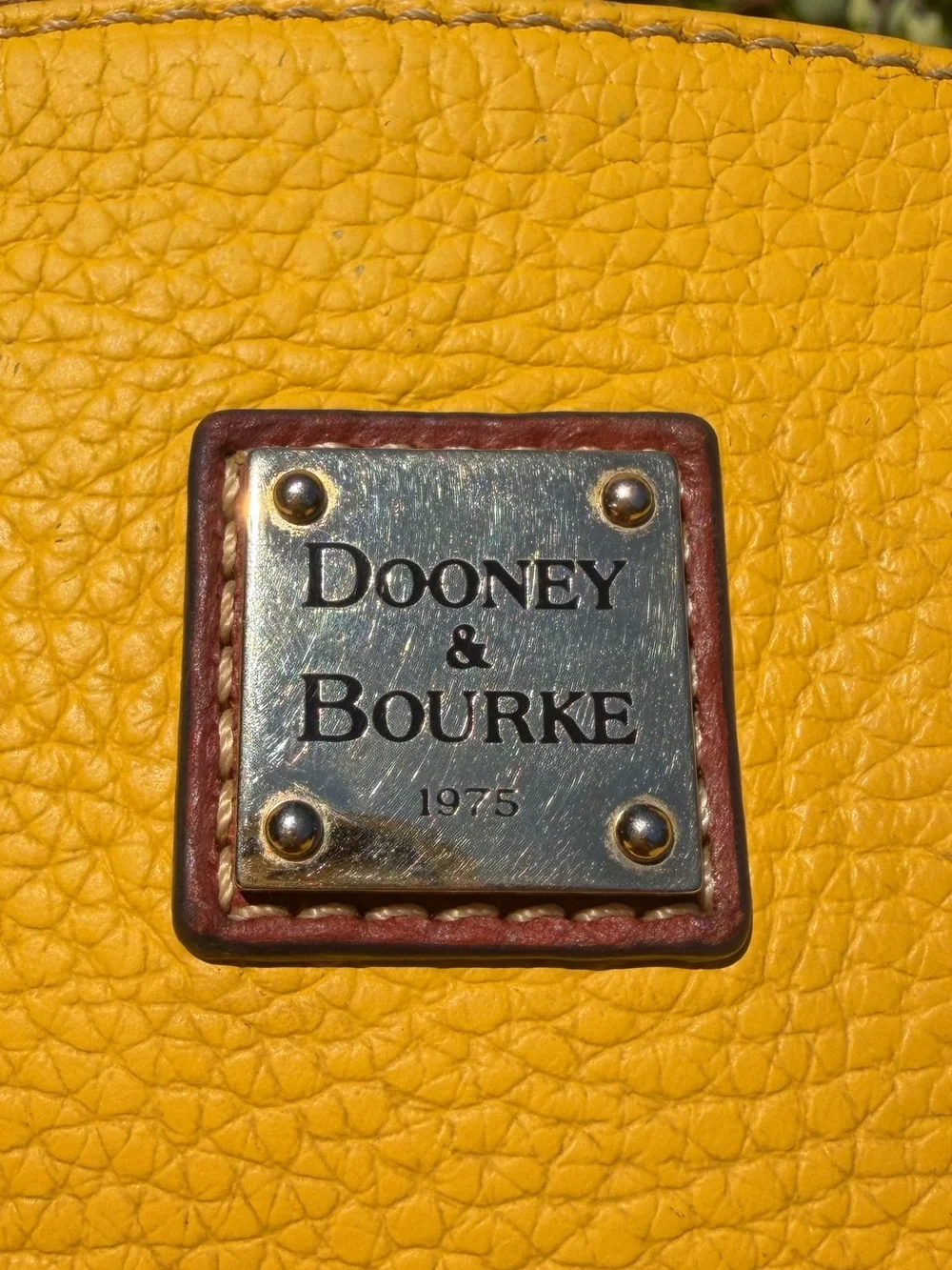 Dooney & Bourke Bright Yellow Pebble Leather Crossbody